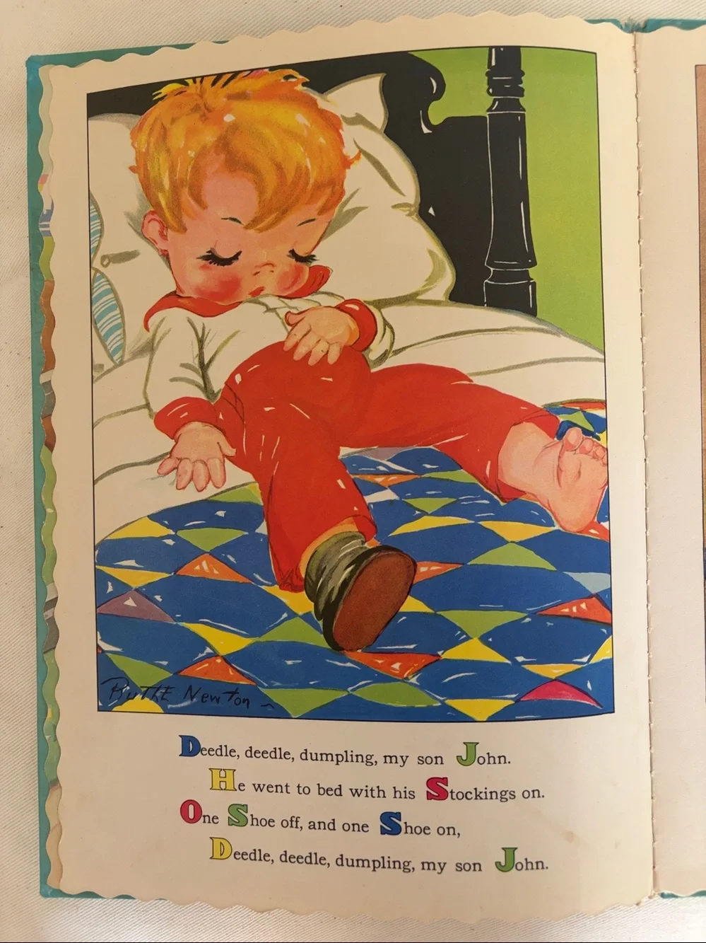 Mother Goose Illustrated Children's Book - 1943-13”Tall!